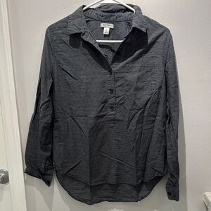 Old Navy Charcoal Textured Blouse